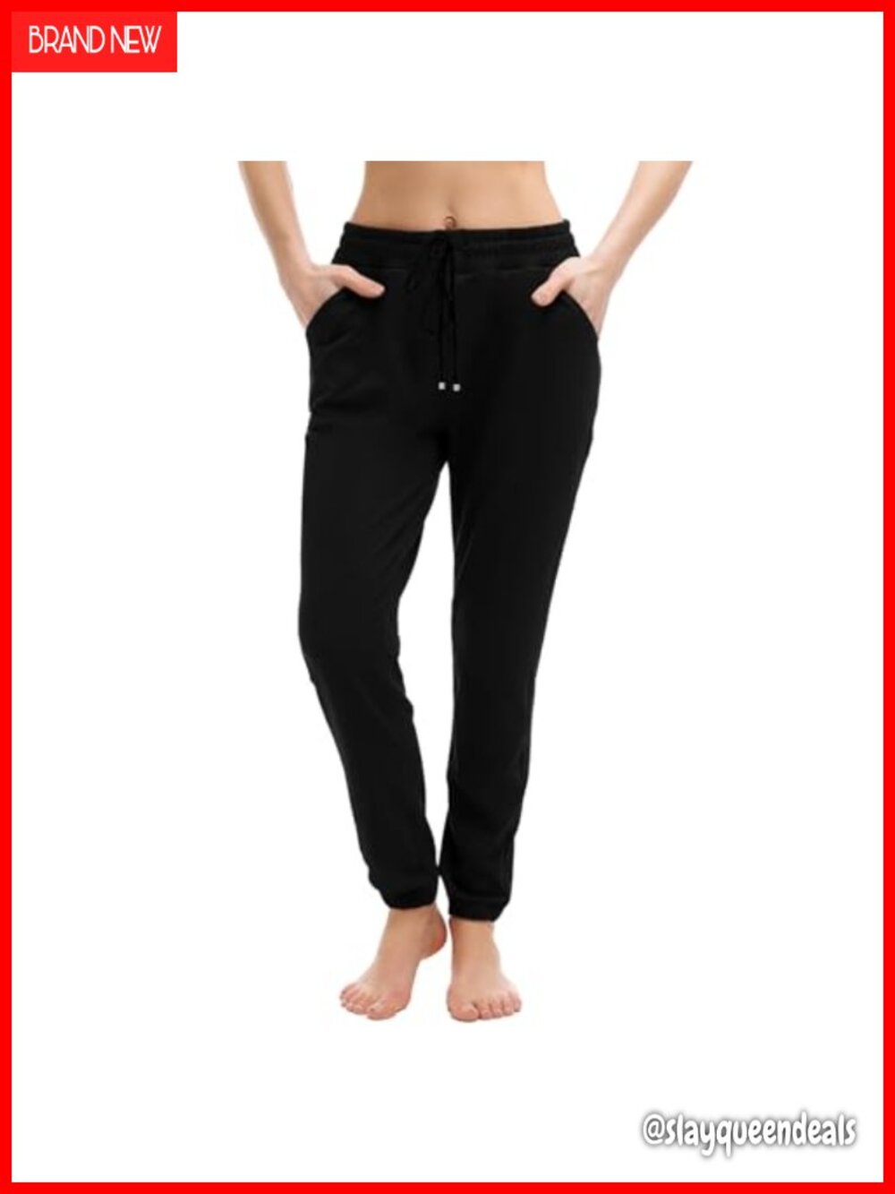 Women's Joggers with Pockets Drawstring Sweatpants Cuffed Ankle Athletic Pants